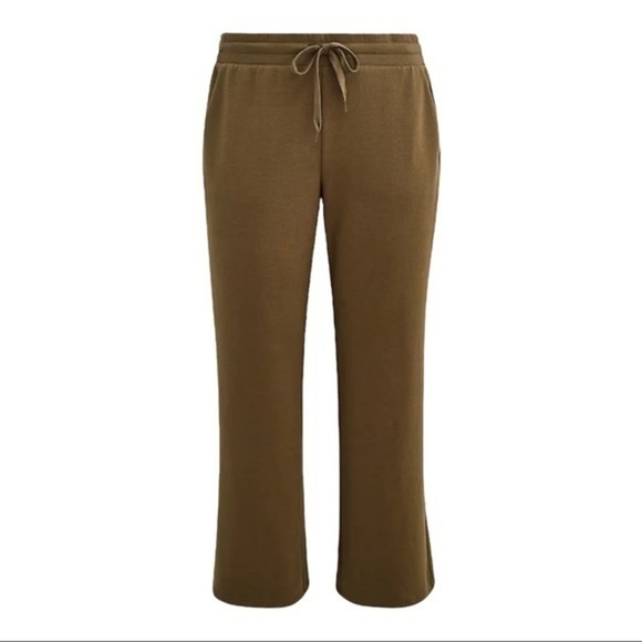 TORRID FLARE PANT - ULTRA SOFT FLEECE OLIVE - Picture 1 of 7